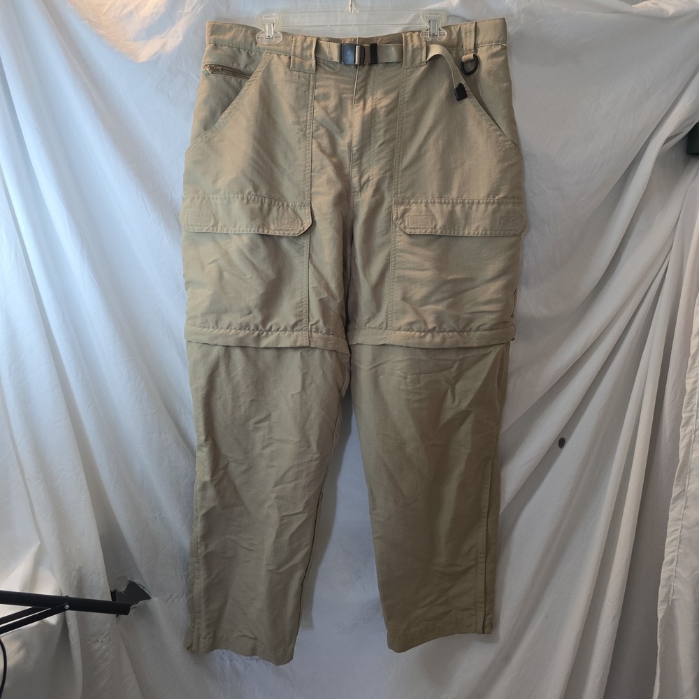 Cabelas Outfitters‎ Convertible Cargo Pants Mens 2XL/ L30 Khaki Outdoor Gorpcore